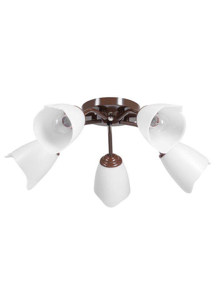 Люстра «Оникс» BayerLux 5×15 Вт E27, коричневый, 52×52×15 см - Фото 1