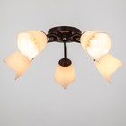 Люстра «Оникс» BayerLux 5×15 Вт E27, коричневый, 52×52×15 см - Фото 2