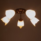 Люстра «Оникс» BayerLux 5×15 Вт E27, коричневый, 52×52×15 см - Фото 3