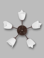 Люстра «Оникс» BayerLux 5×15 Вт E27, коричневый, 52×52×15 см - Фото 4