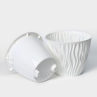 Кашпо для цветов со вставкой «Вдохновение», 2.25 л, d=17.5 см, h=15 см, белое - Фото 7