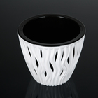 Кашпо для цветов со вставкой «Вдохновение», 3 л, бело-чёрное - Фото 8