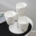 Кашпо для цветов многоярусное Ruby «Каскад», 3 шт., 1 л, белое - Фото 2