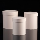 Набор коробок 3 в 1 «Адвезо», кремово-белый, 16 х 15 х 15 - 14 х 11 х 11 см  (артикул 4542688)  большой выбор товаров оптом и в розницу по низким ценам с доставкой