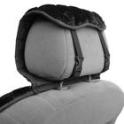 Накидка на переднее сиденье, искусственный мех, ромб, размер 55 х 135 см, черный - фото 8808253