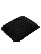 Накидка на переднее сиденье, искусственный мех, ромб, размер 55×135 см, черный - фото 57930665