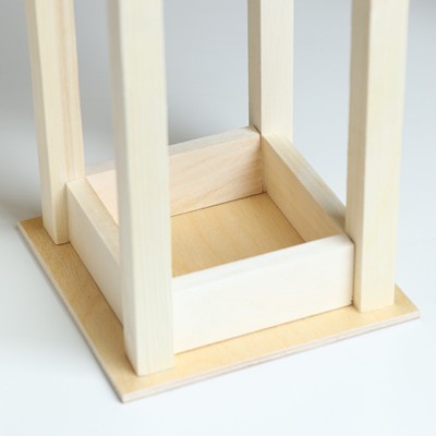 Кашпо для цветов «Фонарик», 30×12×12 см, деревянное