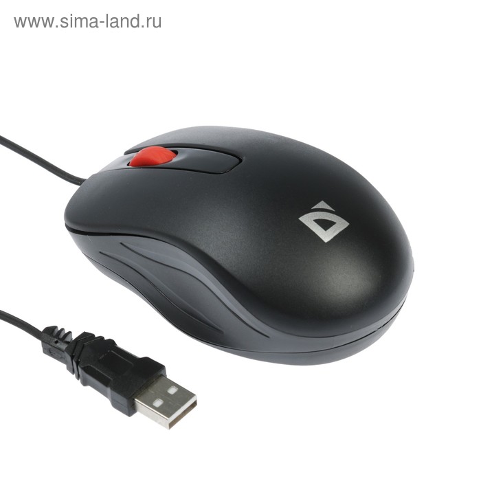 Мышь Defender Point MM-756, проводная, оптическая, 1000 dpi, USB, 1.5 м, черная - Фото 1