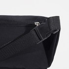 Поясная сумка на молнии, наружный карман, регулируемый ремень, цвет чёрный - Фото 5