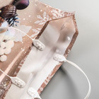 Пакет "Бежевый декор", полиэтиленовый с пластиковой ручкой, 36 х 37 см, 100 мкм - Фото 2