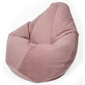 Кресло-мешок «Груша» малая, диаметр 70 см, высота 90 см, цвет пыльная роза, велюр