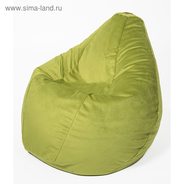 Кресло-мешок «Груша» малая, диаметр 70 см, высота 90 см, цвет травяной, велюр - Фото 1
