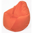 Кресло-мешок «Груша» большая, диаметр 90 см, высота 135 см, цвет оранжевый, велюр - Фото 1