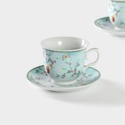 Набор чайный керамический Доляна «Пелагея», 4 предмета: 2 чашки 220 мл, 2 блюдца d=14 см - фото 4282585