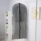 Чехол для одежды Доляна, 61×137 см, плотный, PEVA, цвет серый - фото 5811188