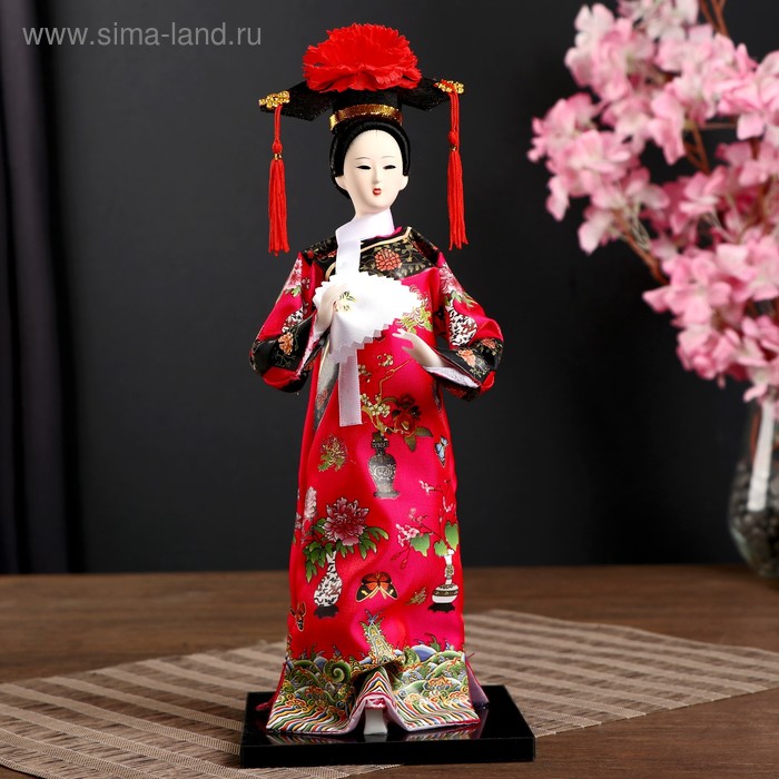 Кукла коллекционная "Китаянка в национальном платье с платочком" 32х12,5х12,5 см - Фото 1