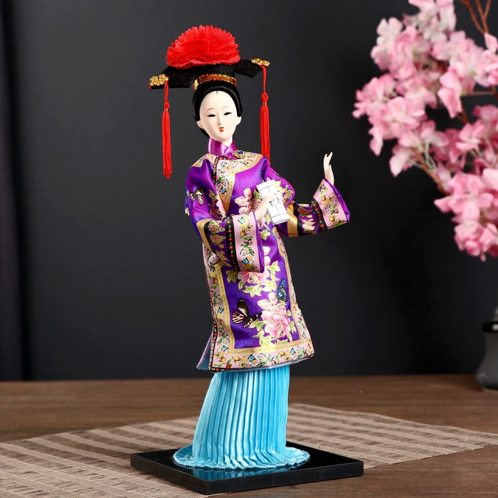 Кукла коллекционная &quot;Китаянка в национ. платье с письменами&quot; МИКС 32х12,5х12,5 см