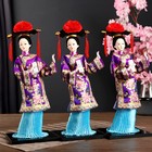 Кукла коллекционная "Китаянка в национ. платье с письменами" МИКС 32х12,5х12,5 см - фото 9559748