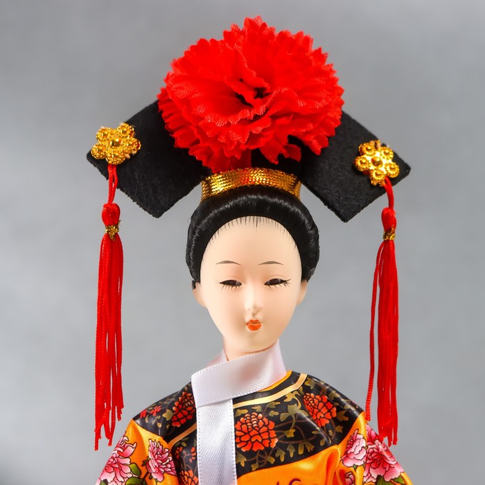 Кукла коллекционная "Китаянка в национальном платье" 32х12,5х12,5 см - фото 1876049660