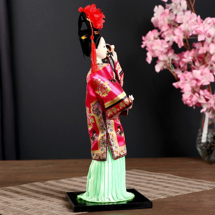 Кукла коллекционная"Китаянка в национ. платье с муз.инструмен. - пипой"МИКС 32х12,5х12,5см - фото 1877529650
