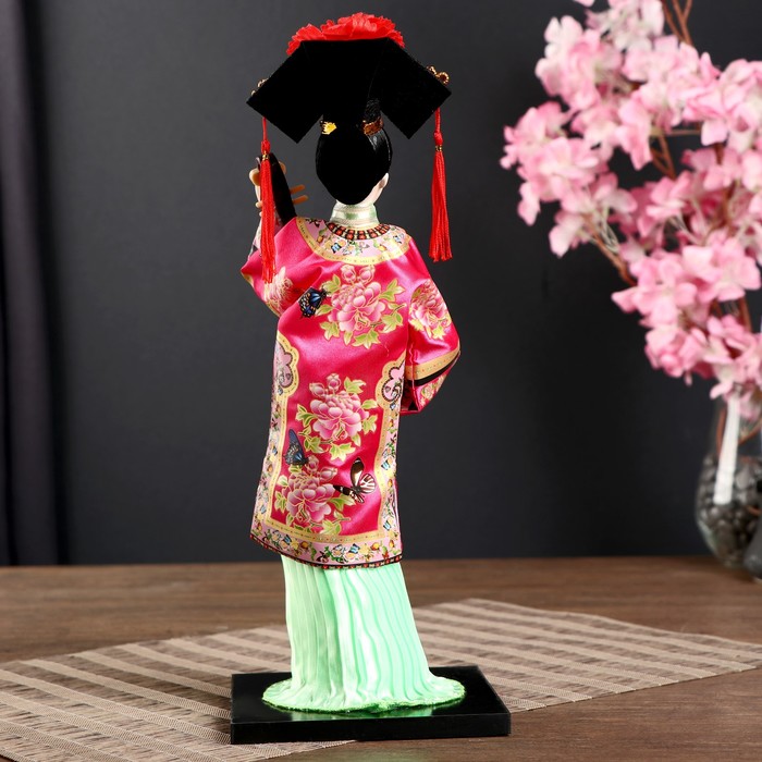 Кукла коллекционная"Китаянка в национ. платье с муз.инструмен. - пипой"МИКС 32х12,5х12,5см - фото 1877529651