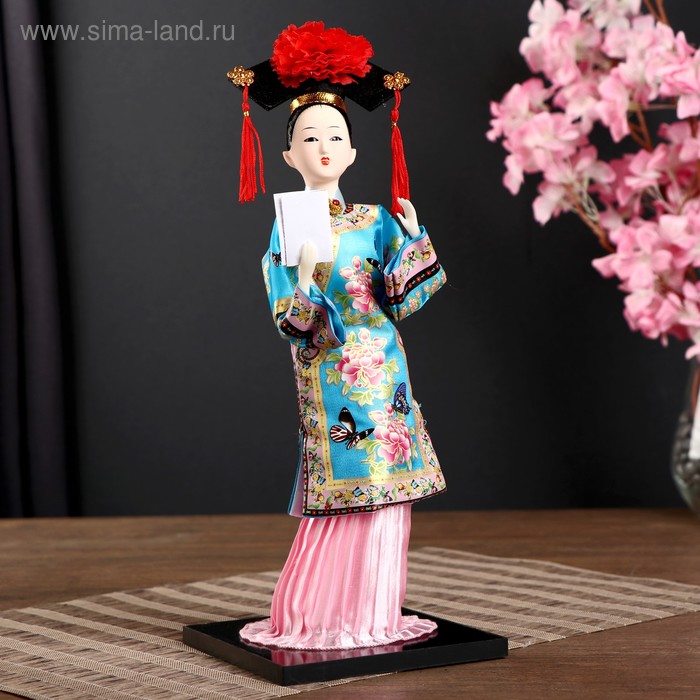 Кукла коллекционная "Китаянка в национальном платье с письмом" 32х12,5х12,5 см - Фото 1