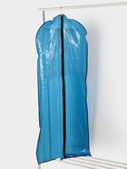 Чехол для одежды Доляна, 60×160 см, цвет синий, прозрачный - Фото 8