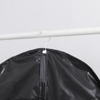 Чехол для одежды плотный Доляна, 60×160 см, PEVA, цвет чёрный - Фото 2