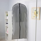 Чехол для одежды плотный Доляна, 60×160 см, PEVA, цвет серый - фото 10309422