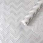 Пленка для цветов, матовая,"Зигзаг", серебряный, 0,6 х 10,4 м - Фото 1