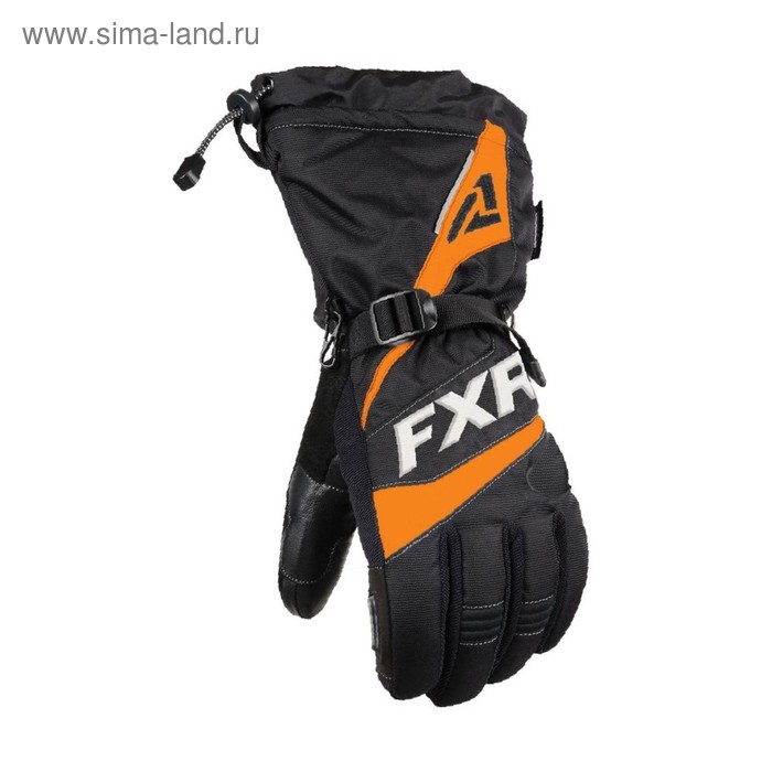 Перчатки FXR Fuel с утеплителем, чёрный, оранжевый, L - Фото 1