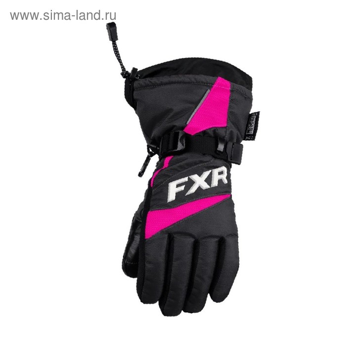 Перчатки детские FXR Helix Race с утеплителем, чёрный, розовый, S - Фото 1