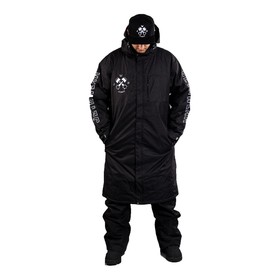 Пальто Jethwear JW с утеплителем, размер L, чёрный, белый Ош