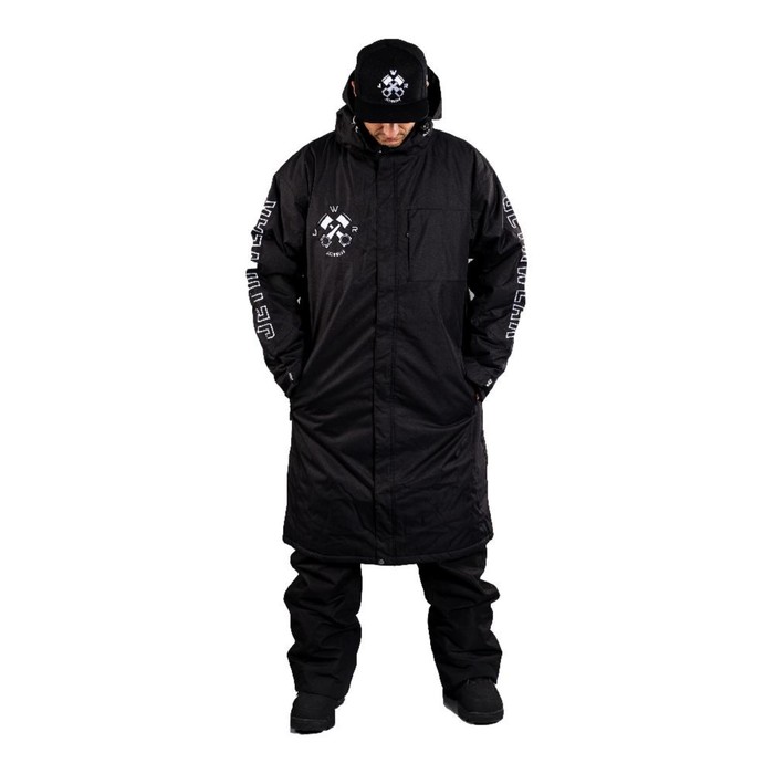 Пальто Jethwear JW с утеплителем, размер L, чёрный, белый - Фото 1