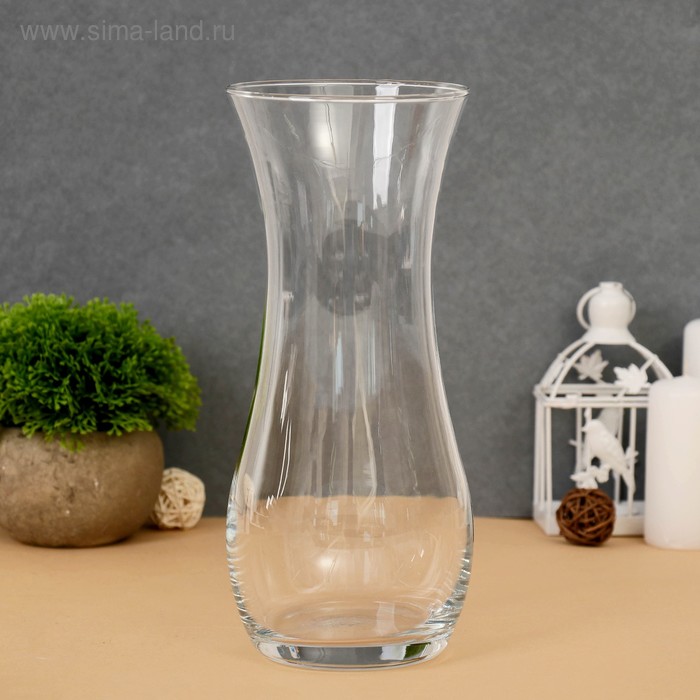 Ваза «Флора», h=25.5 см, стекло, прозрачная - Фото 1