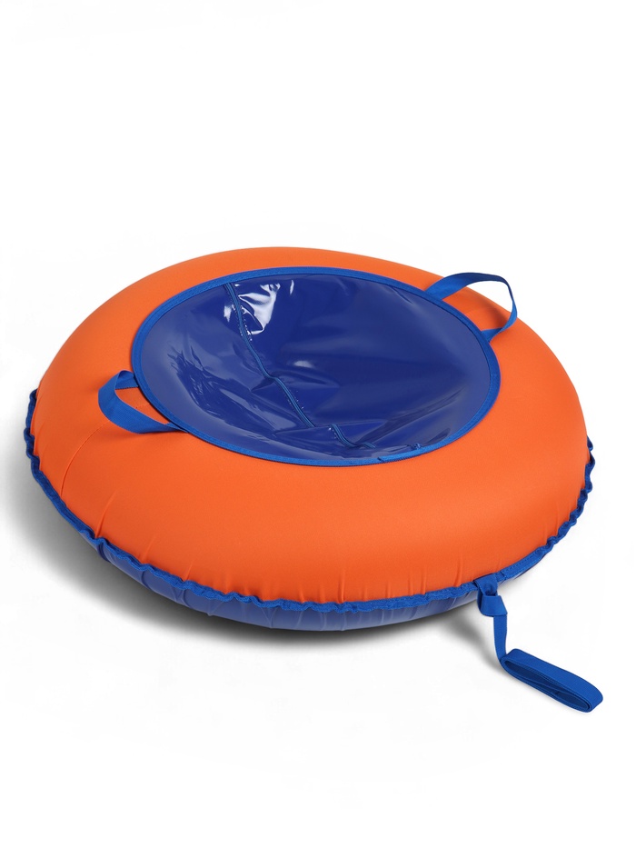 Тюбинг-ватрушка Winter Star, диаметр чехла 90 см, оранжевая, синяя