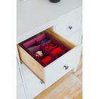 Органайзер для хранения белья «Бордо», 8 отделений, 28×14×10 см, цвет бордовый - Фото 2
