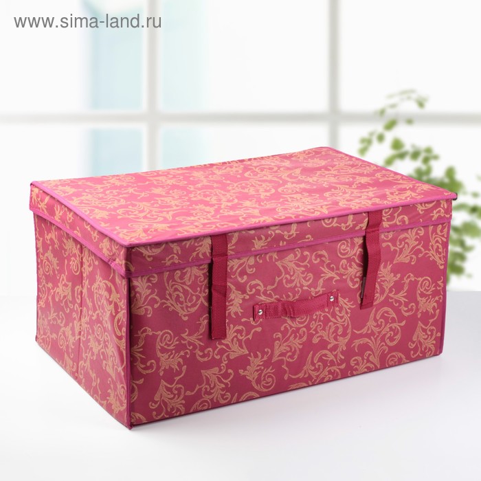 Короб стеллажный для хранения с крышкой 60х40х30 см «Бордо» - Фото 1