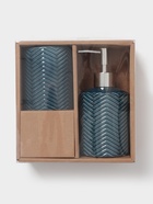 Аксессуары для ванной «Минимал», 2 предмета: дозатор для мыла 350 мл, стакан 350 мл, синие - Фото 8