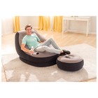 Кресло надувное с пуфиком, флок, 102 х 137 х 79 см / 64 х 28 см, от 6 лет, 68564NP INTEX - Фото 3