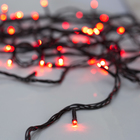 УЦЕНКА Гирлянда «Нить», 10 м, IP20, 100 LED, 220 В, 8 режимов, тёмная нить, свечение красное - Фото 2