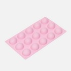 Форма для выпечки Доляна «Полусферы», силикон, 29×17 см, 15 ячеек (d=4 см), МИКС - Фото 6