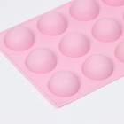 Форма для выпечки Доляна «Полусферы», силикон, 29×17 см, 15 ячеек (d=4 см), МИКС - Фото 8