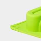 Форма для выпечки Доляна «Новый год», силикон, 27×17×3 см, 6 ячеек (8×7×3 см), зелёная - Фото 4