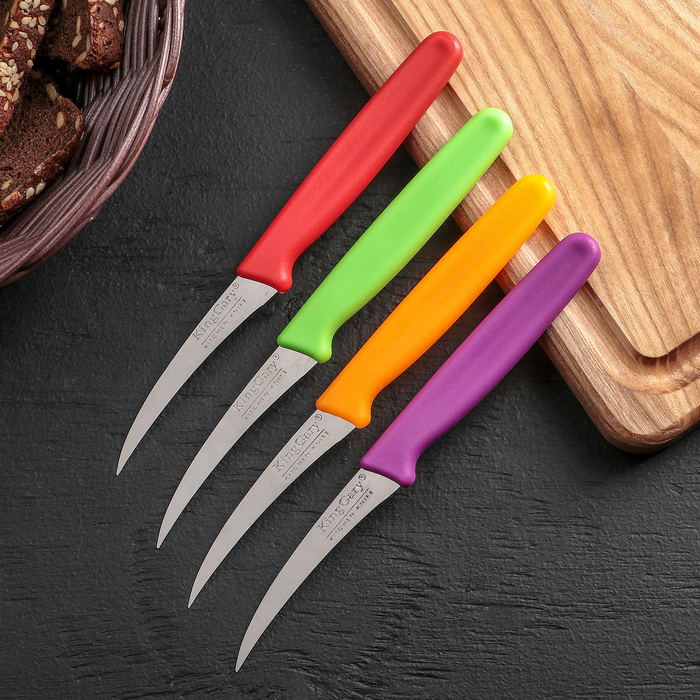 Нож для чистки овощей «Эконом», лезвие 7,3 см, цвет МИКС - фото 1908487490