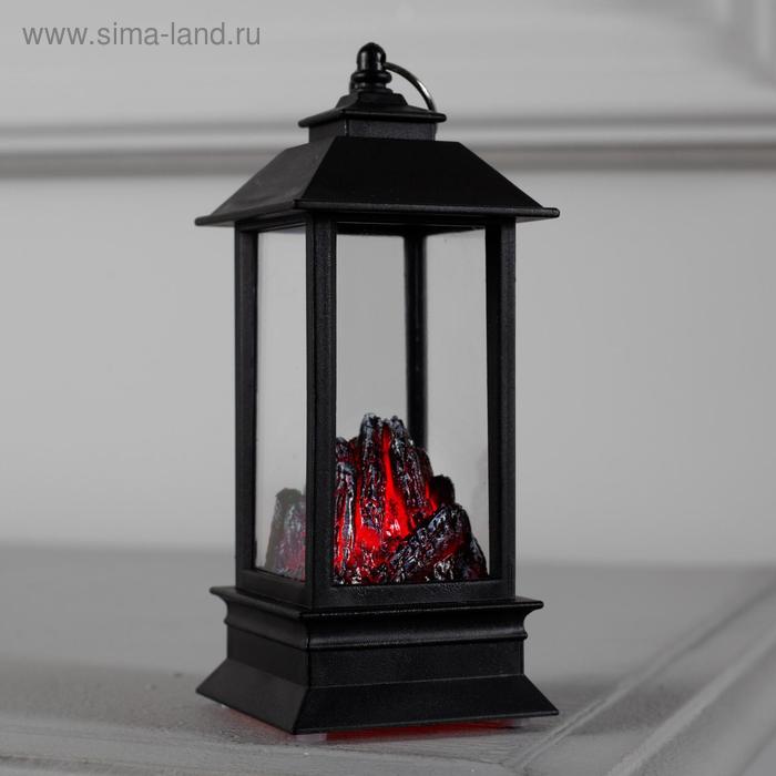 Светодиодная фигура «Камин» 5 × 13 × 5 см, пластик, батарейки AG13х3, свечение красное