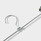 Вешалка для брюк и юбок с зажимами, 30×10 см, серебряная - Фото 5