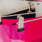 Вешалка для брюк и юбок с зажимами, 30×10 см, серебряная - Фото 3