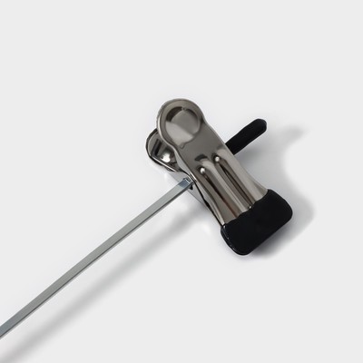 Вешалка для брюк и юбок с зажимами, 30×10 см, серебряная