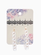 Серьги кольца с жемчугом QF «Нежность жемчуга», d=3.5 см, белые в золоте - Фото 5